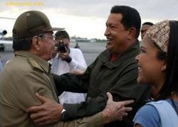 Venezuelan President Hugo Chavez stops in Cuba on way to China and Russia